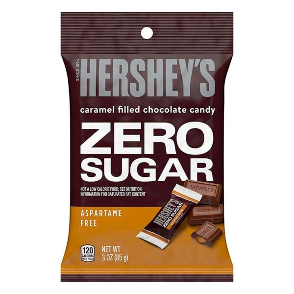 Chocolates con Leche Hershey's Sugar Free Relleno de Caramelo, 3 oz