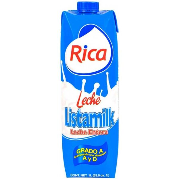 Leche-Entera-Rica-Listamilk,-1-L-Front Leche Entera Rica Listamilk, 1 L