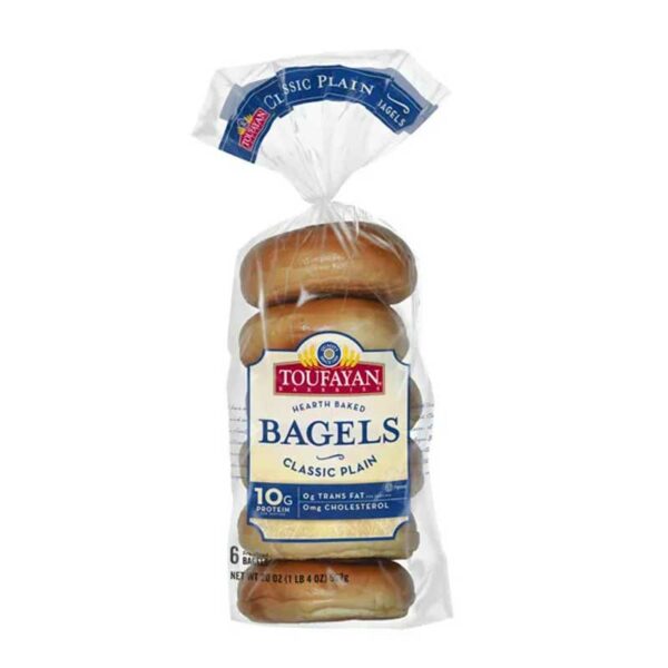 Bagel-Plain-Cut-Toufayan,-20-oz Bagel Toufayan Plain Cut, 20 oz