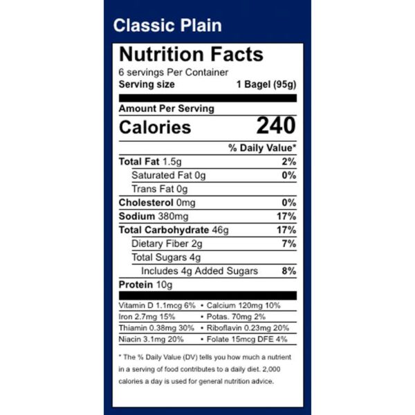 Bagel-Plain-Cut-Toufayan,-20-oz-Back Bagel Toufayan Plain Cut, 20 oz