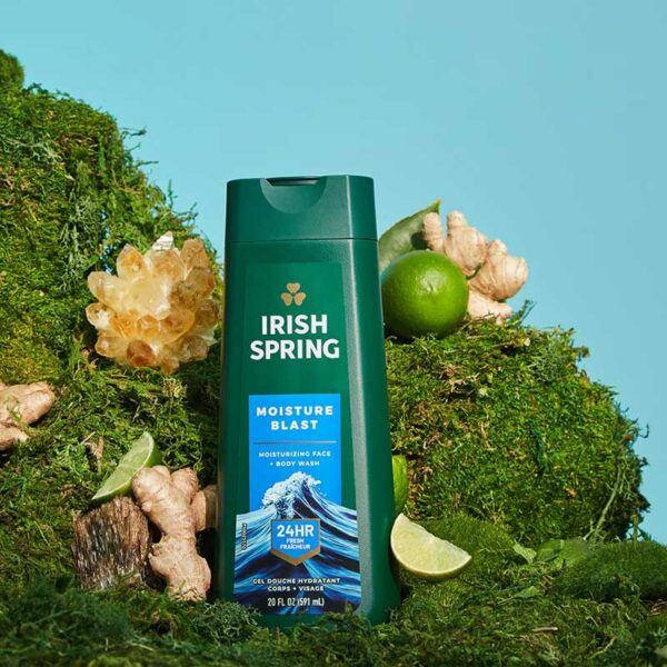 Jabón Líquido de Ducha Corporal Irish Spring Moisture Blast, 20 oz