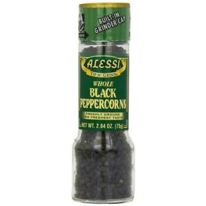 Granos Alessi de Pimienta Negra Enteros, 2.64 oz