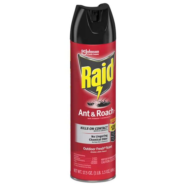 Pesticida Raid Mata Insectos Hormigas y Cucarachas, 17.5 oz