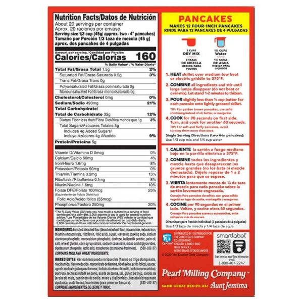 Mezcla Completa para Pancake y Waffle Buttermilk Pearl Milling Company, 32 oz