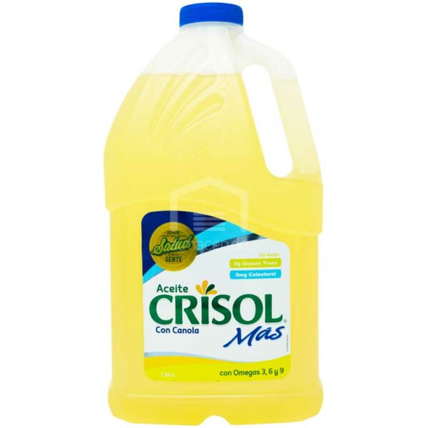 Aceite Crisol Mas Puro de Soya con Canola, 64 oz