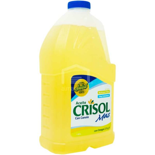 Aceite Crisol Mas Puro de Soya con Canola, 64 oz