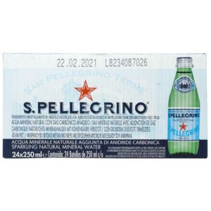 Agua Mineral Natural con Gas San Pellegrino, 250 ml Caja (24 uds)