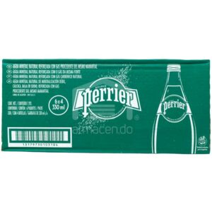 Agua Mineral Natural con Gas Perrier, 330 ml Caja (24 uds)