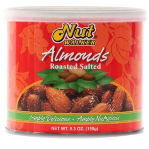 Almendras Nut Walker Saladas y Asadas en Seco, 5.3 oz
