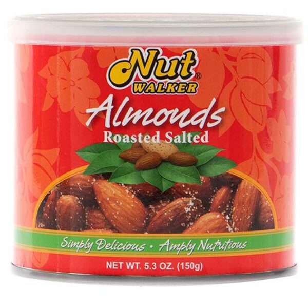 Almendras Nut Walker Saladas y Asadas en Seco, 5.3 oz