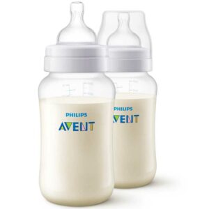 Biberón Philips Avent Anti-colic de Cuello Ancho, 11 oz (2 uds)