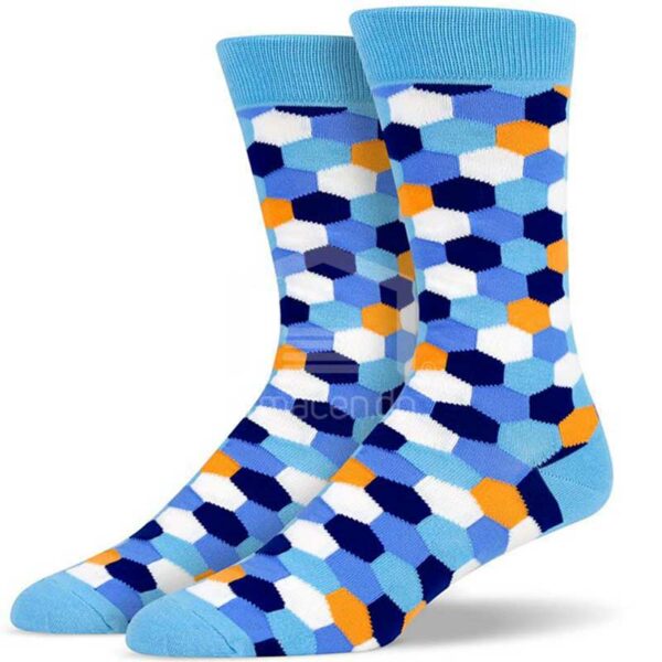 Medias Soxy Blue Shaded Hexagon