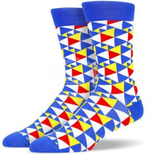 Medias Soxy Blue White Yellow Red Small Triangles
