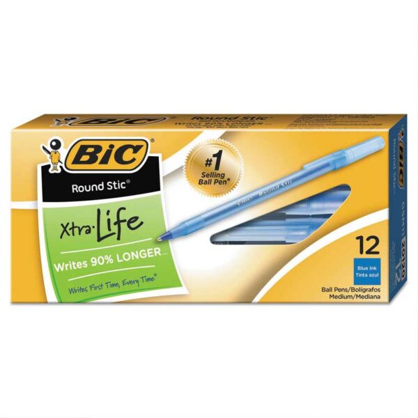 Bolígrafos BIC Punta Redonda 1.0 mm (12 uds)