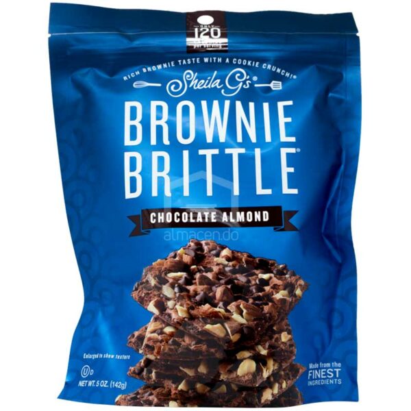 _Brownie-Brittle-Sheila-G_s-Chocolate-y-Almendra_-5oz-Front Brownie Brittle Sheila G's Chocolate y Almendra, 5 oz