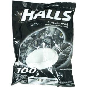 Caramelo Duro Halls Sabor a Mentol y Eucalipto, 100 uds