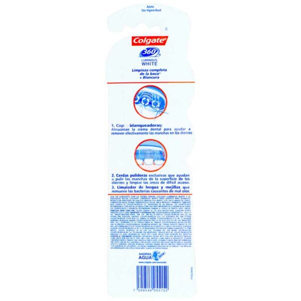 Cepillo Dental Colgate 360° Luminous White, 2 uds