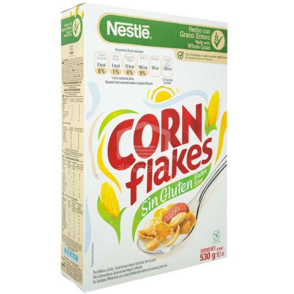 Cereal Corn Flakes Sin Gluten de Nestlé, 530 g