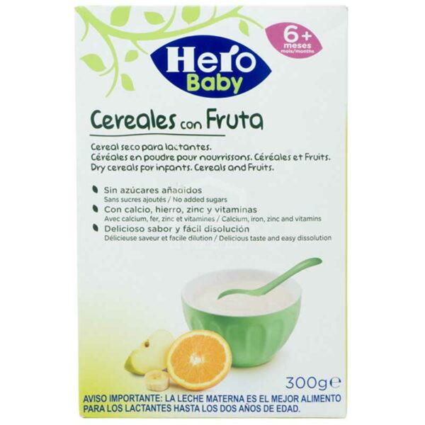 Cereal Seco Hero Baby Cereales con Fruta, 300 g (A partir de los 6 meses)