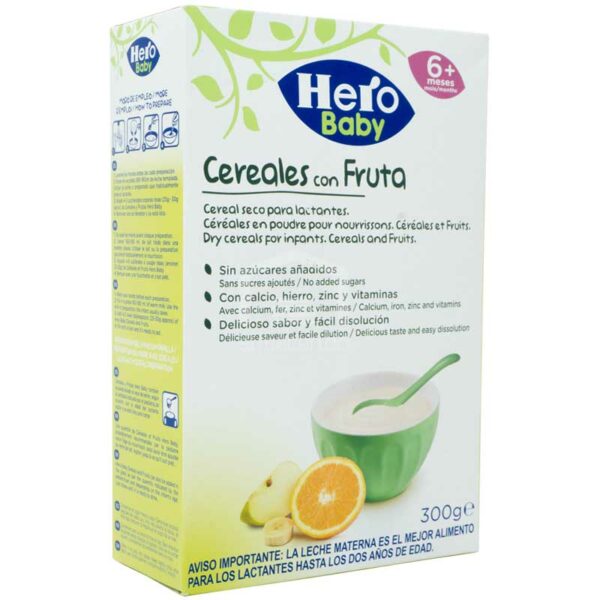 Cereal Seco Hero Baby Cereales con Fruta, 300 g (A partir de los 6 meses)