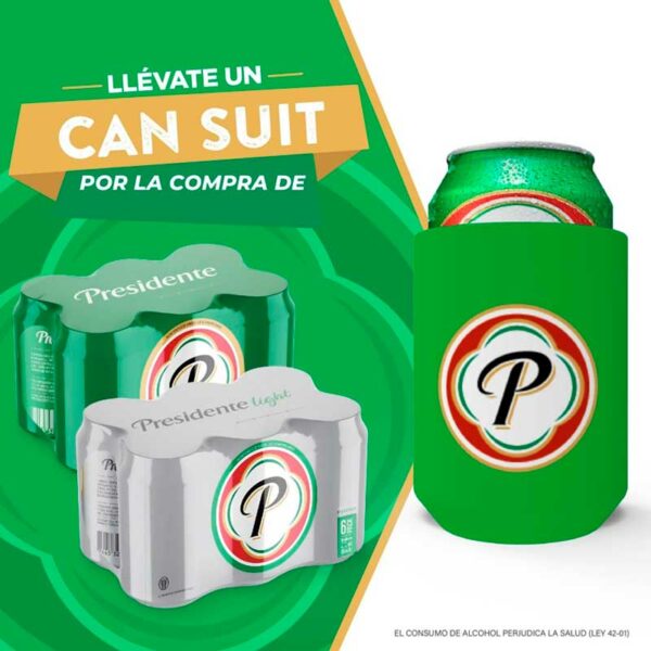 Cerveza Presidente Lata, 8 oz (12 uds)