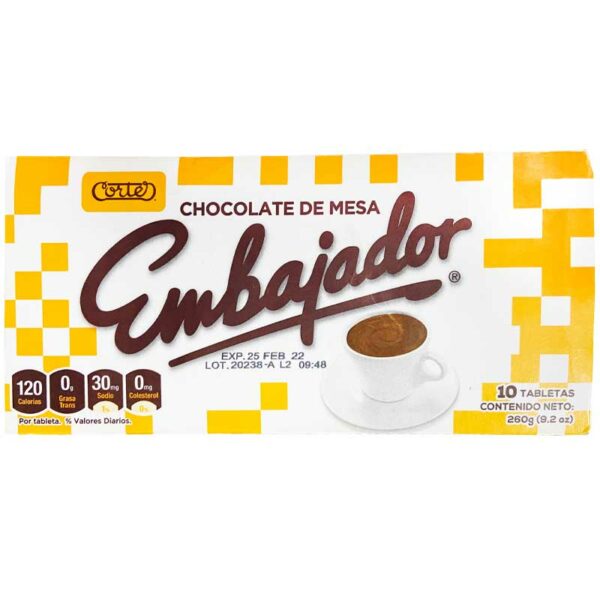 Chocolate de Mesa Embajador (10 uds)