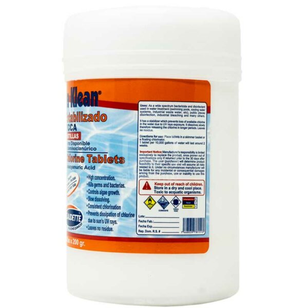 Cloro Estabilizado Aqua Klean Pastilla (200 gr x 5 uds)