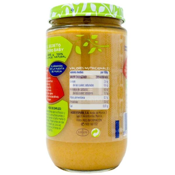 Compota HERO Baby Natur  Verduritas con Delicias de Pavo (A partir de los 6 meses), 235g