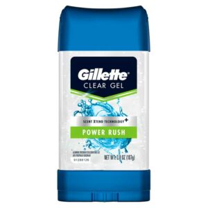 Desodorante Gillette en Gel Clear Power Rush, 3.8 oz