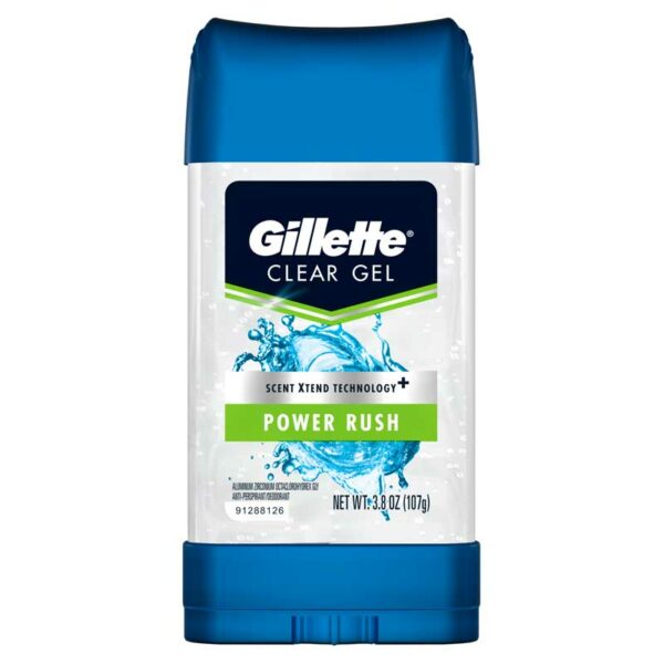 Desodorante-Gillette-en-Gel-Clear-Power-Rush_-3.8-oz-Front Desodorante Gillette en Gel Clear Power Rush, 3.8 oz
