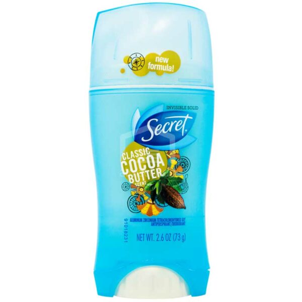 Desodorante en Barra Secret Cocoa Butter Invisible 2.6oz