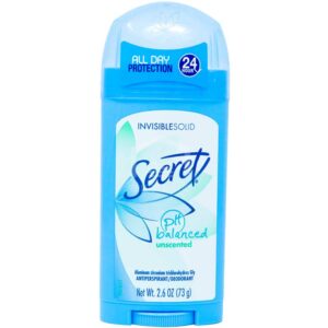 Desodorante en Barra Secret pH Balanceado Invisible 2.6 oz