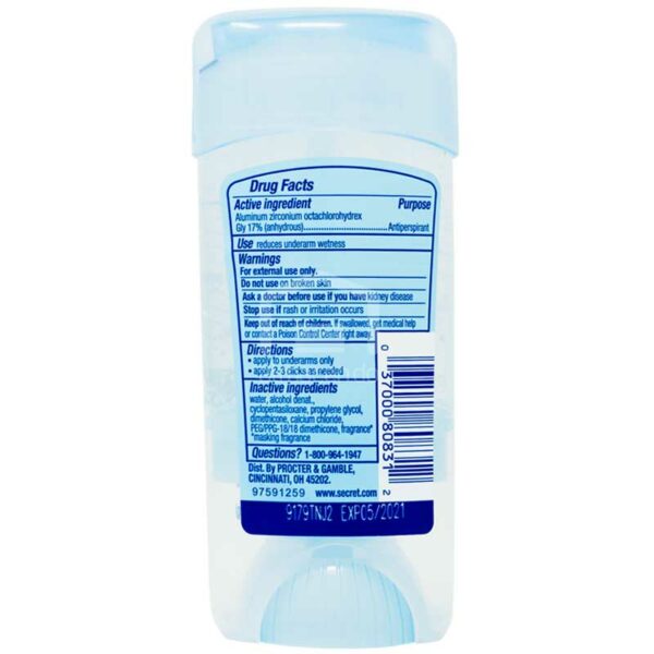 Desodorante en Gel Secret Out Last Final Exams Invisible, 2.6oz