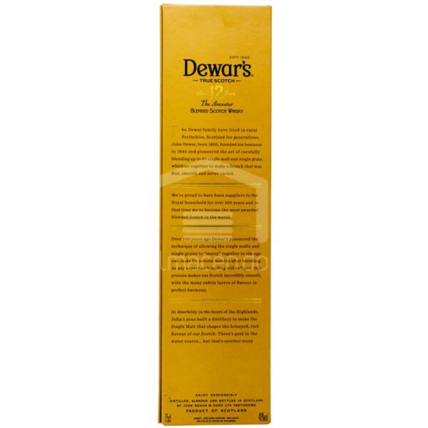 Whisky Dewars 12 Años, 750 ml