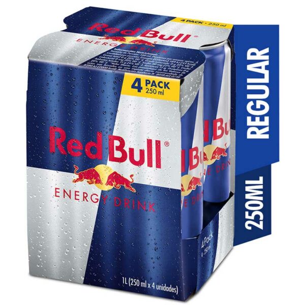 Energizante Red Bull, 250 ml (4 pack)