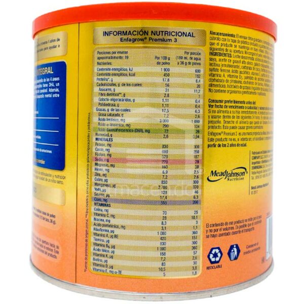 Enfagrow Premium 3 Bebida de Leche en Polvo, 680 g