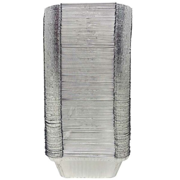 Envase Aluminio Rectangular, 1.5 lb 125 uds