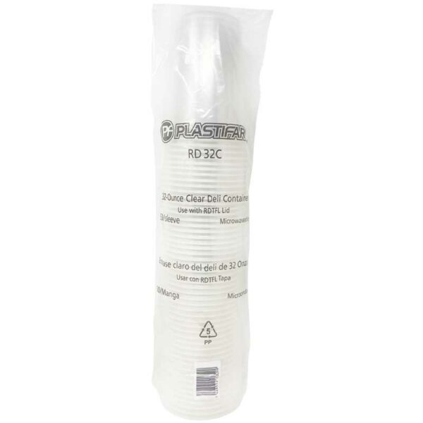 Envase-PP-18032-Deli-Transparente-Plastifar_-32-oz-_50-uds_-Front Envase Deli Transparente PP 18032 Plastifar 32 oz (50 uds)