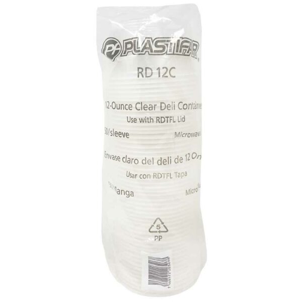 Envase Deli Transparente PP 18033 Plastifar 12 oz (50 uds)