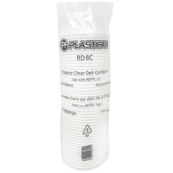 Envase Deli Blanco PP 18070 Plastifar 8 oz (50 uds)