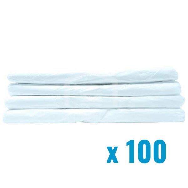 Fundas Plásticas Blancas Tshirt #72 (100 uds)