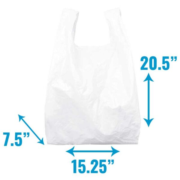 Fundas Plásticas Blancas Tshirt #72 (100 uds)