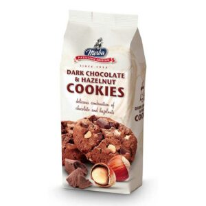 Galleta Merba Chocolate Oscuro y Avellanas, 200 g