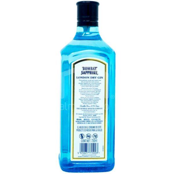 Ginebra Bombay Sapphire, 750 ml