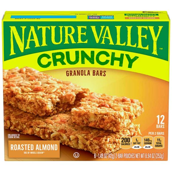Granola-Nature-Valley-Barras-de-Almendra-Asada_-8.94-oz-_12-uds_-Front Granola Nature Valley Barras de Almendra Asada, 8.94 oz (12 uds)