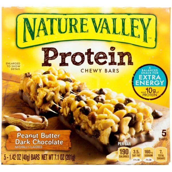 Granola Nature Valley Barras de Mantequilla de Maní & Chocolate Oscuro 7.1 oz (5 uds)