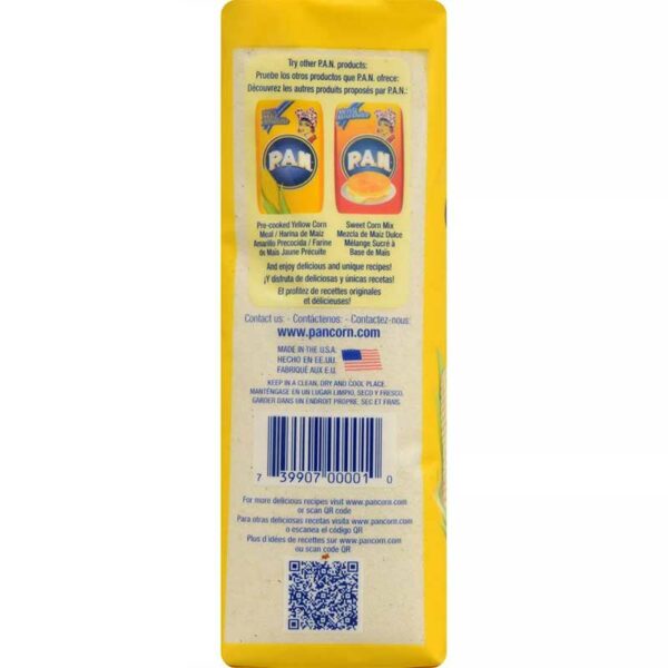 Harina de Maíz Blanco P.A.N. Precocida, 2.2 lbs