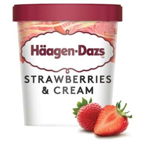 Helado Häagen-Dazs Sabor Fresa, 1 Pinta