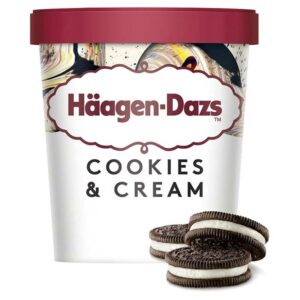 Helado Häagen-Dazs Sabor Galletas y Crema, 1 Pinta