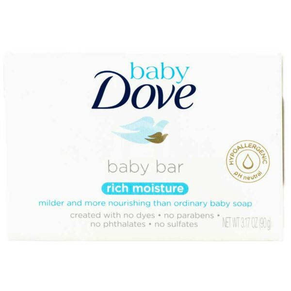 Jabo%CC%81n-Dove-Baby-Humectacio%CC%81n-Enriquecida_-90g-Front Jabón Dove Baby Humectación Enriquecida, 90 g